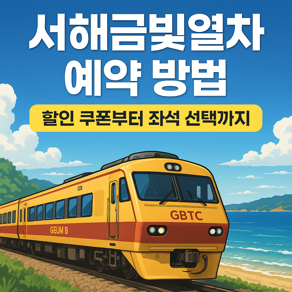 서해금빛열차 예약 방법 총정리: 할인 쿠폰부터 좌석 선택까지