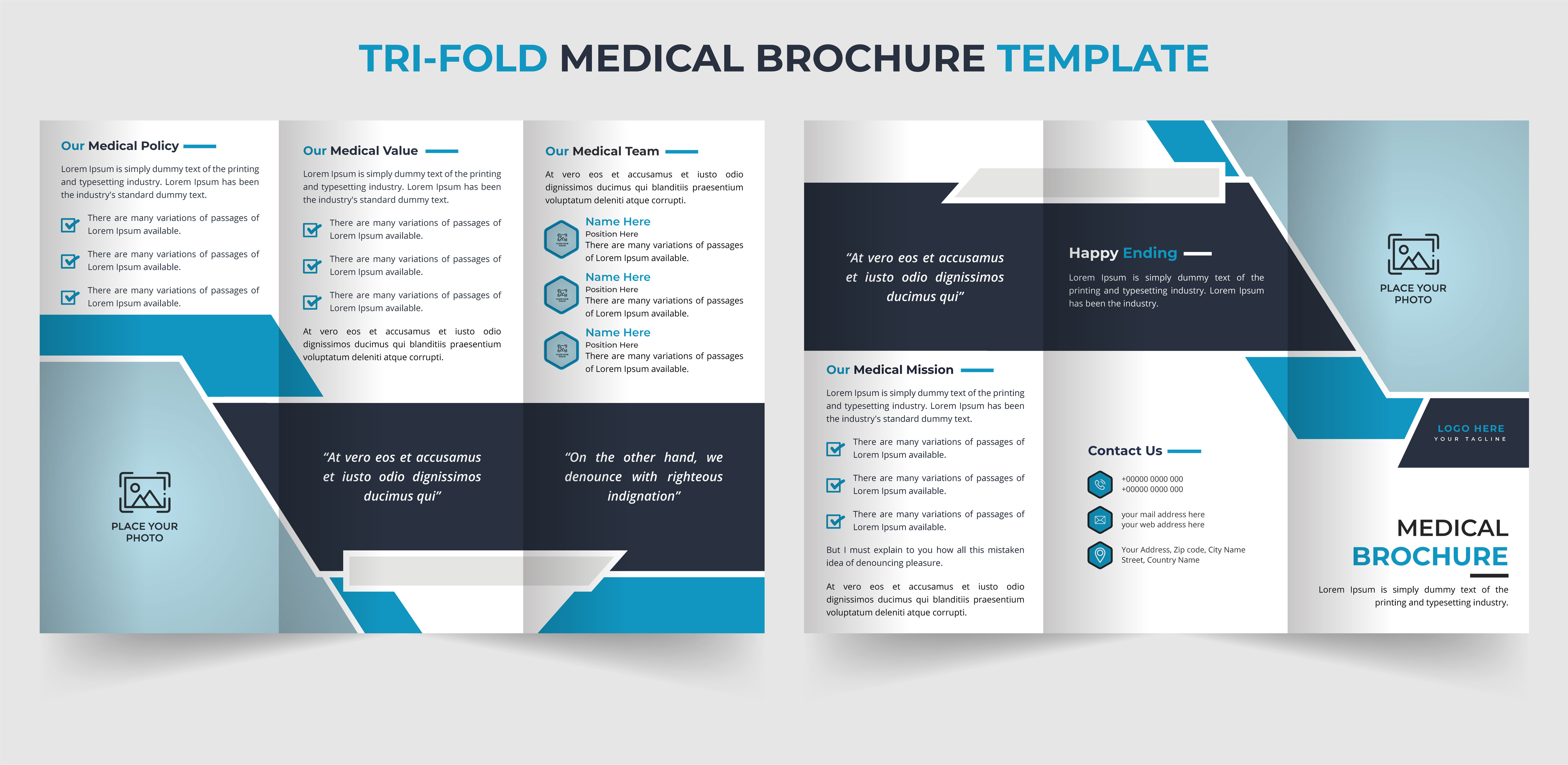 리플렛 내지 디자인 예시 (출처 - adobe stock)