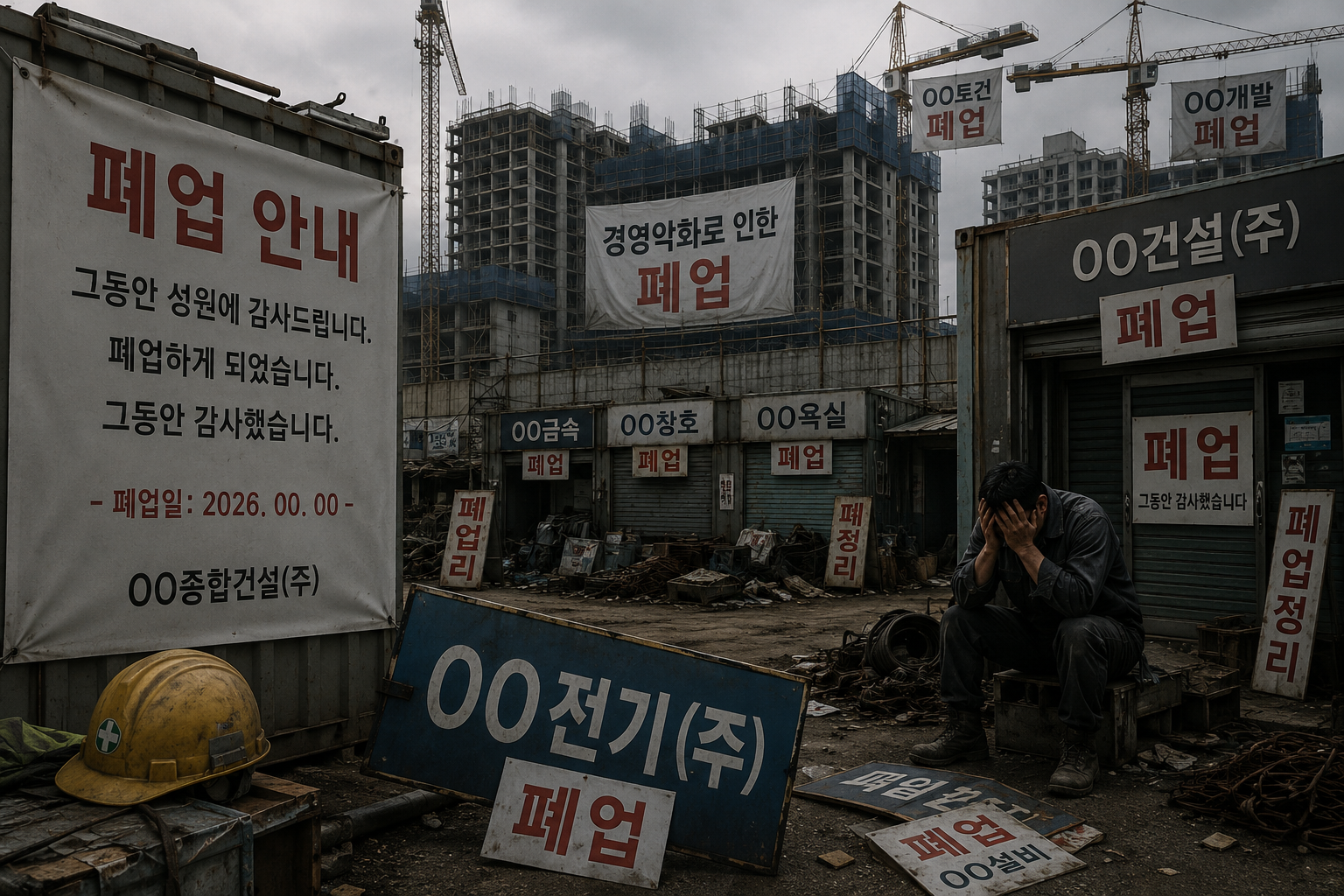"20년 건설 커리어 중 최악, 곡소리조차 안 납니다" (하루 8곳 폐업, 담보 없는 은행, 건설 시장 향방)