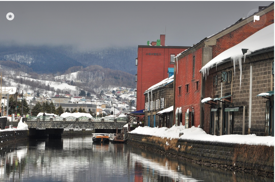 삿포로 오타루 카넬의 겨울경치
