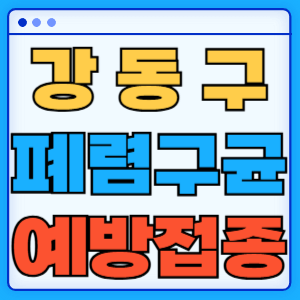 서울 강동구 폐렴구균 백신 무료 예방접종 비용지원 가격 신청방법 대상자 간격 13가 15가 20가 23가