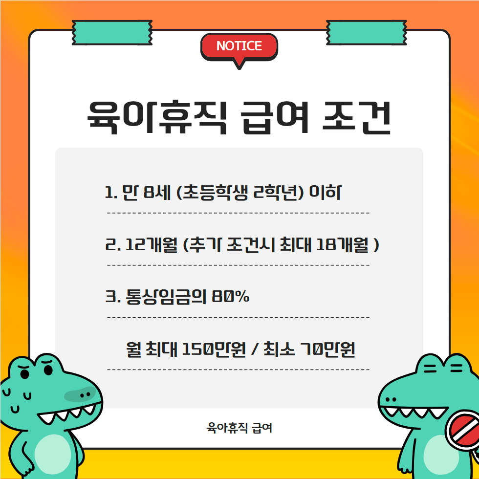 육아휴직 급여 실수령액 계산기