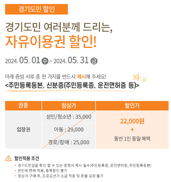 한국민속촌 입장료