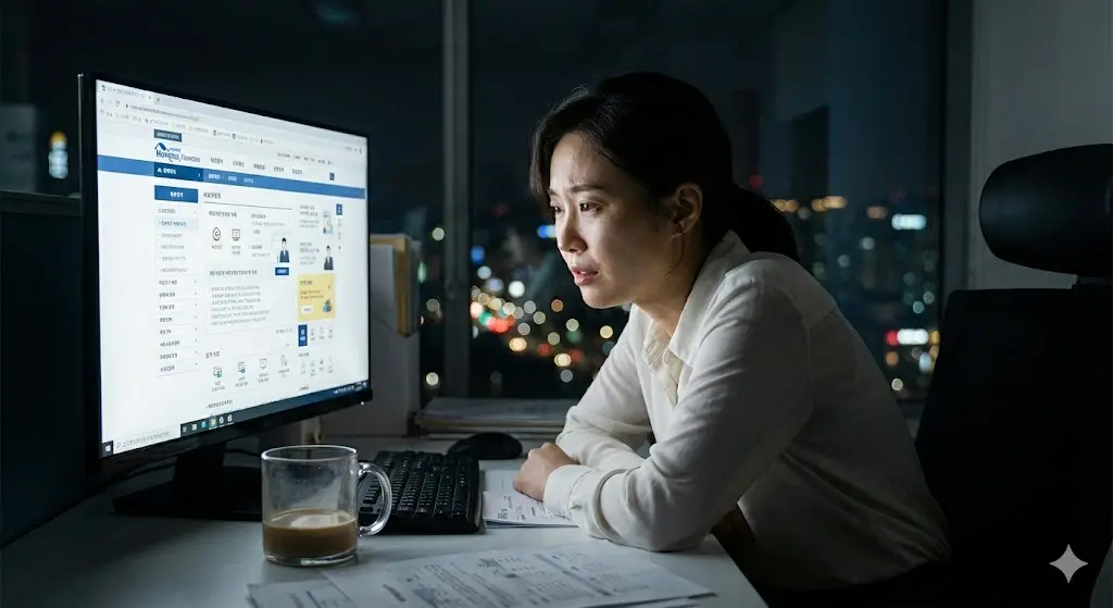 2026년 연말정산 예상세액 조회와 13월의 월급을 기다리는 모습