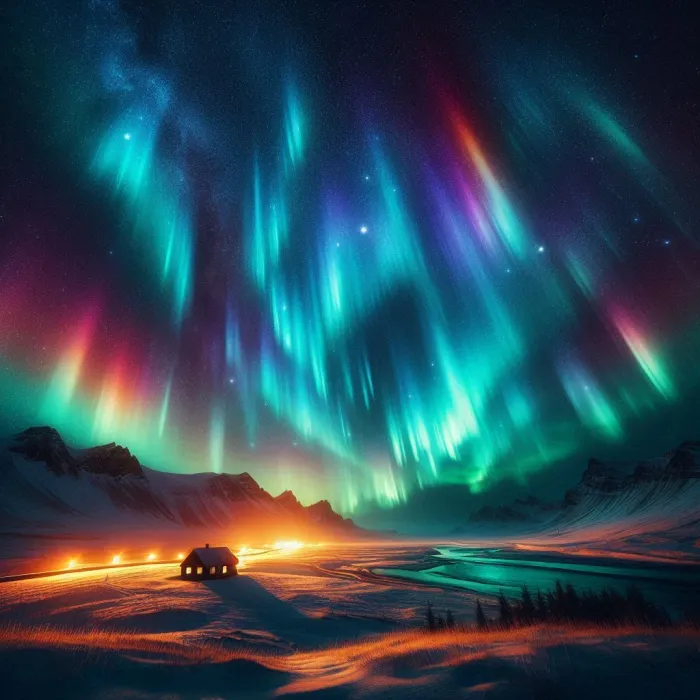 태양 폭풍으로 인한 오로라