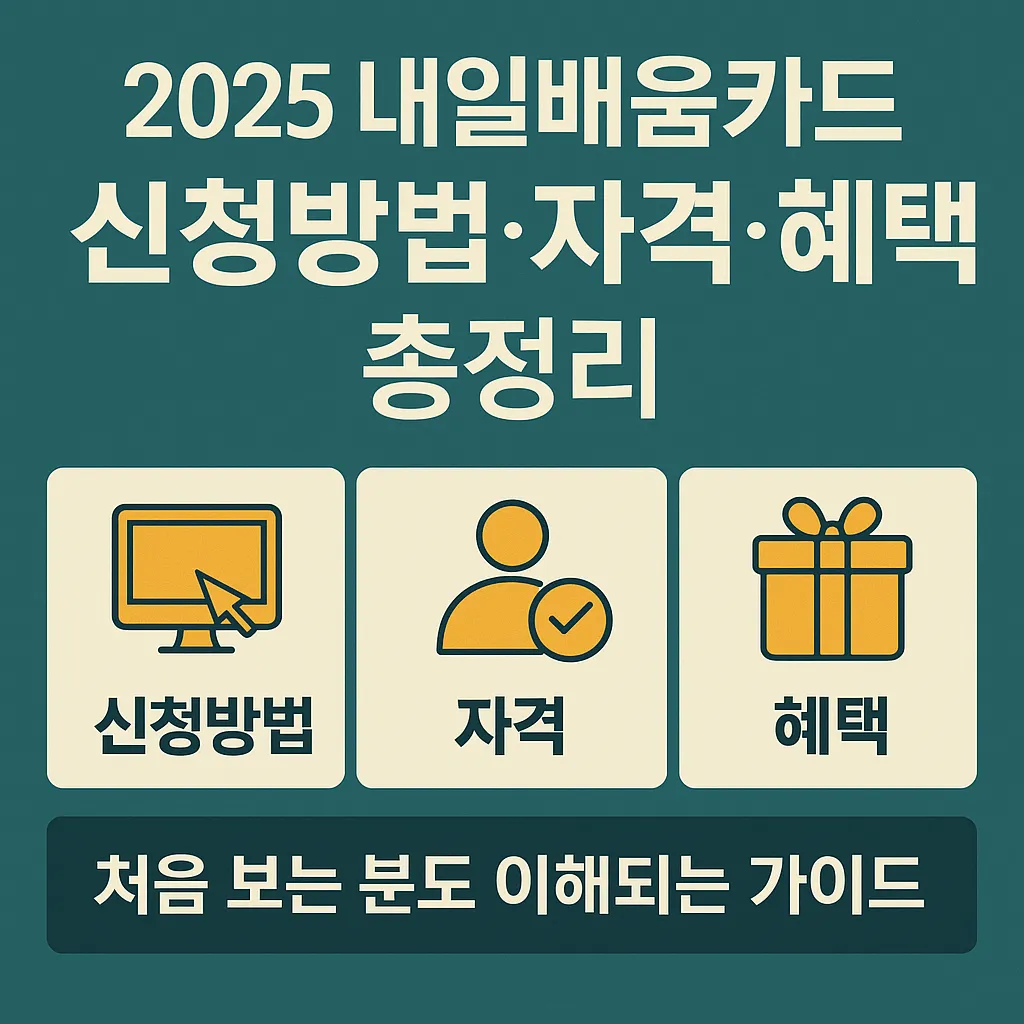 2025 내일배움카드 신청방법·자격·혜택 총정리 (처음 보는 분도 이해되는 가이드)