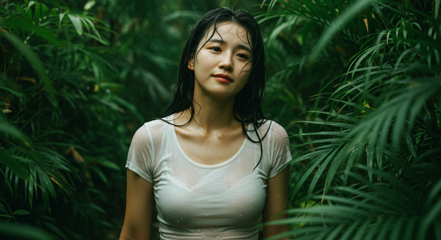 열대야에 지친 여인