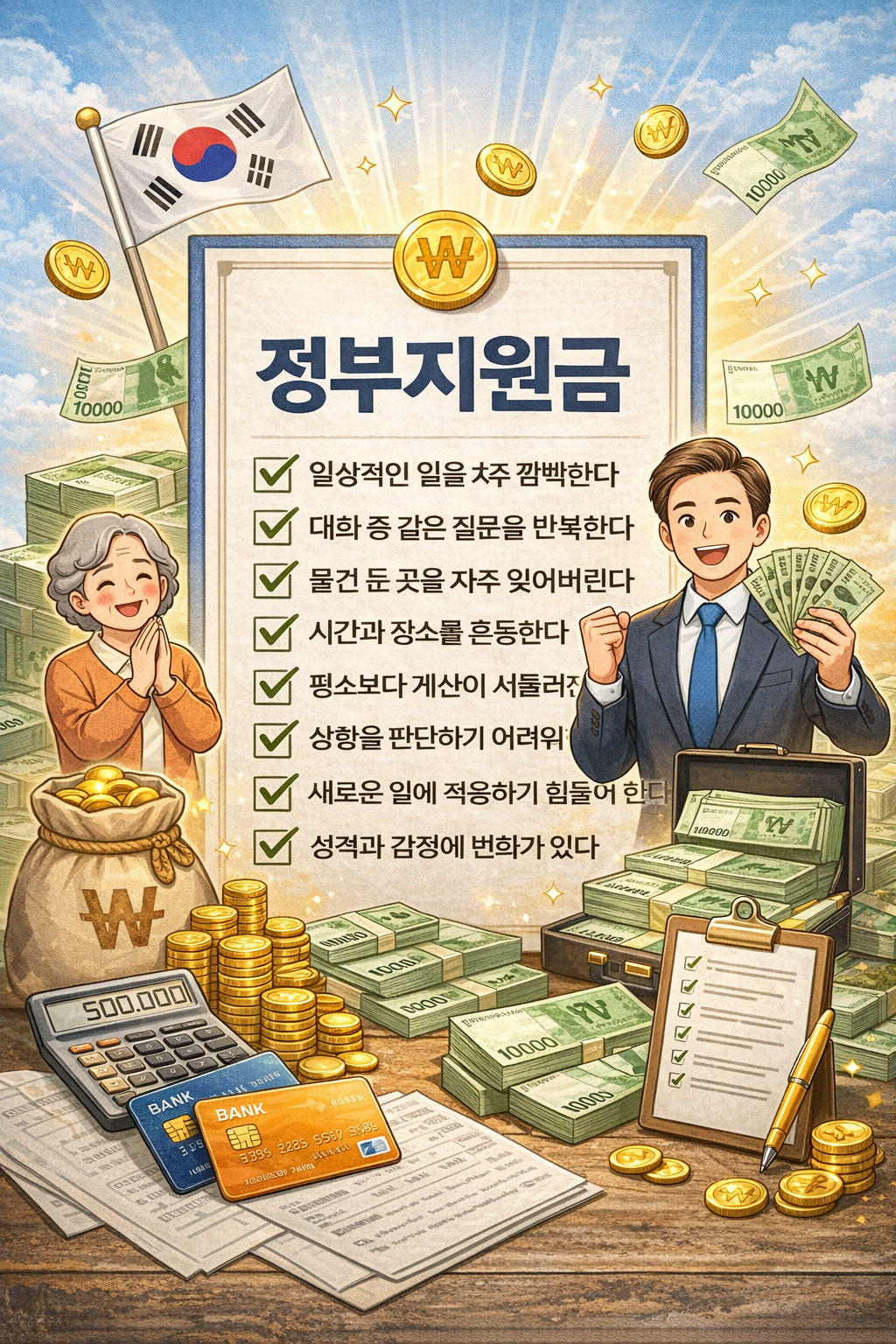 65세 이상 받을 수 있는 정부지원금 10가지