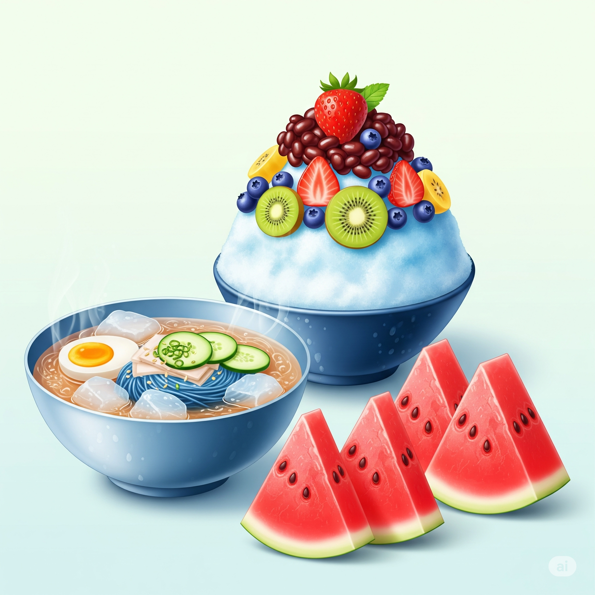 냉면, 빙수, 수박! 여름 제철 음식 소개