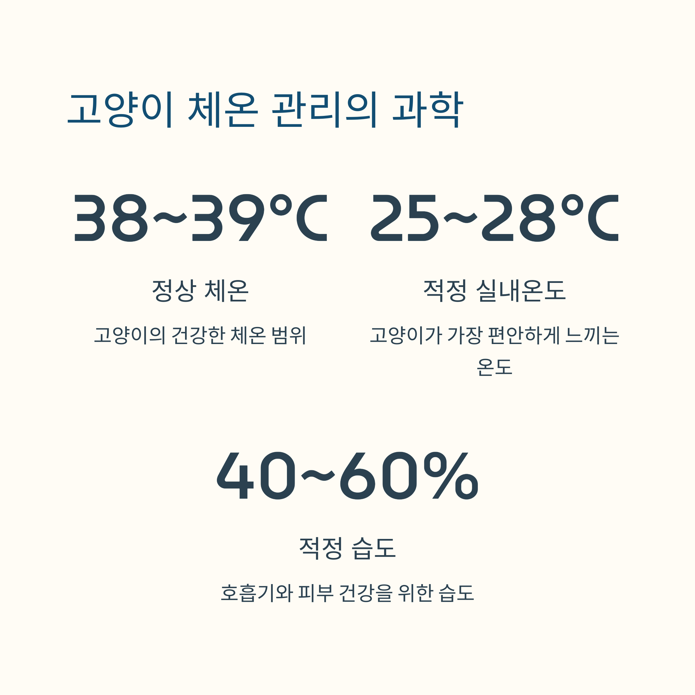 고양이 체온 관리의 과학