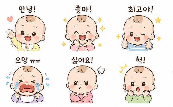 아기 이모티콘 만들기