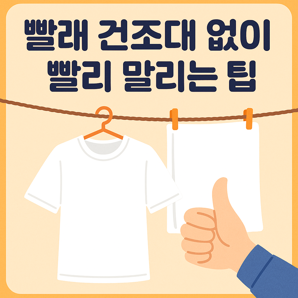 빨래 건조대 없이 빨리 말리는 팁
