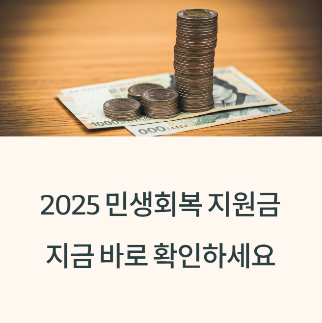 2025 민생 획복 지원금