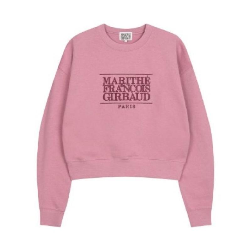MARITHE FRANCOIS GIRBAUD 11 30 W CLASSIC LOGO CROP SWEATSHIRT dark