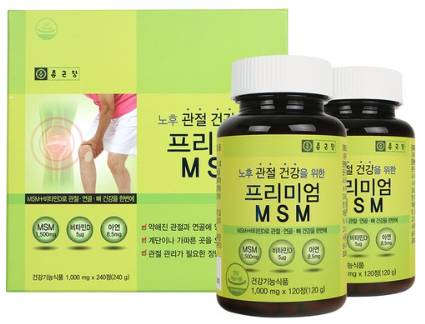 종근당 프리미엄 엠에스엠 MSM&#44; 120정&#44; 2개입