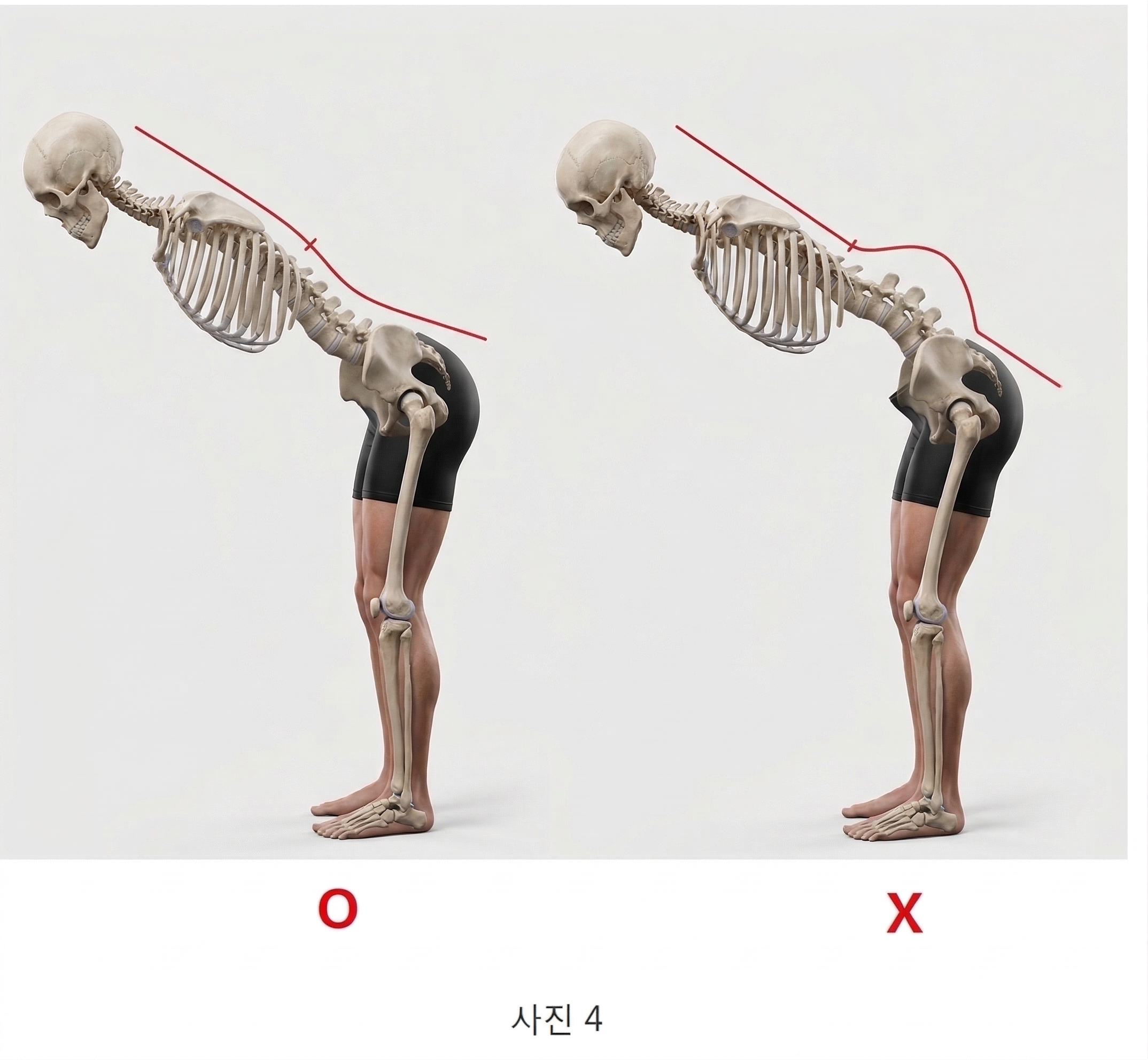 허리 주의 중립