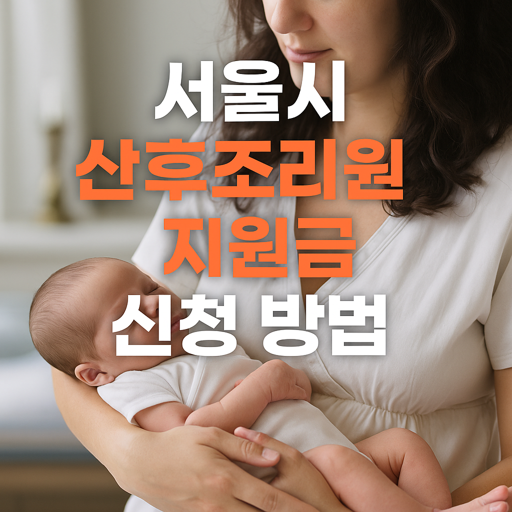 서울시 산후조리원 지원금 신청 방법