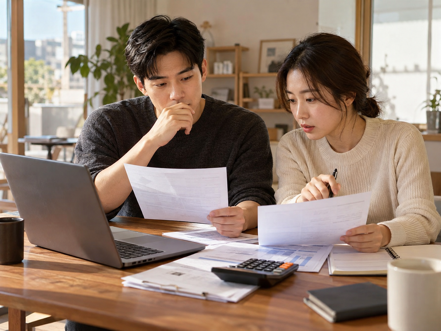 에어비앤비 사업자등록과 숙박업 신고 절차를 준비하며 관련 서류를 검토하는 모습