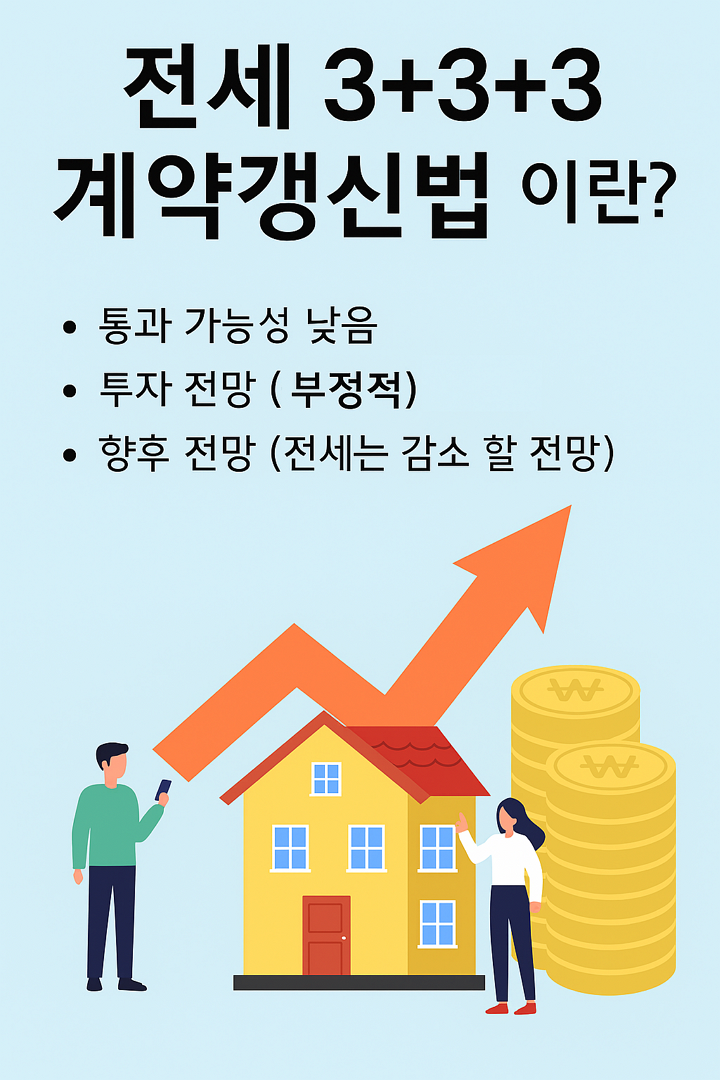 전세 3+3+3 계약갱신법 이란? 통과 가능성, 투자 전망, 향후전망