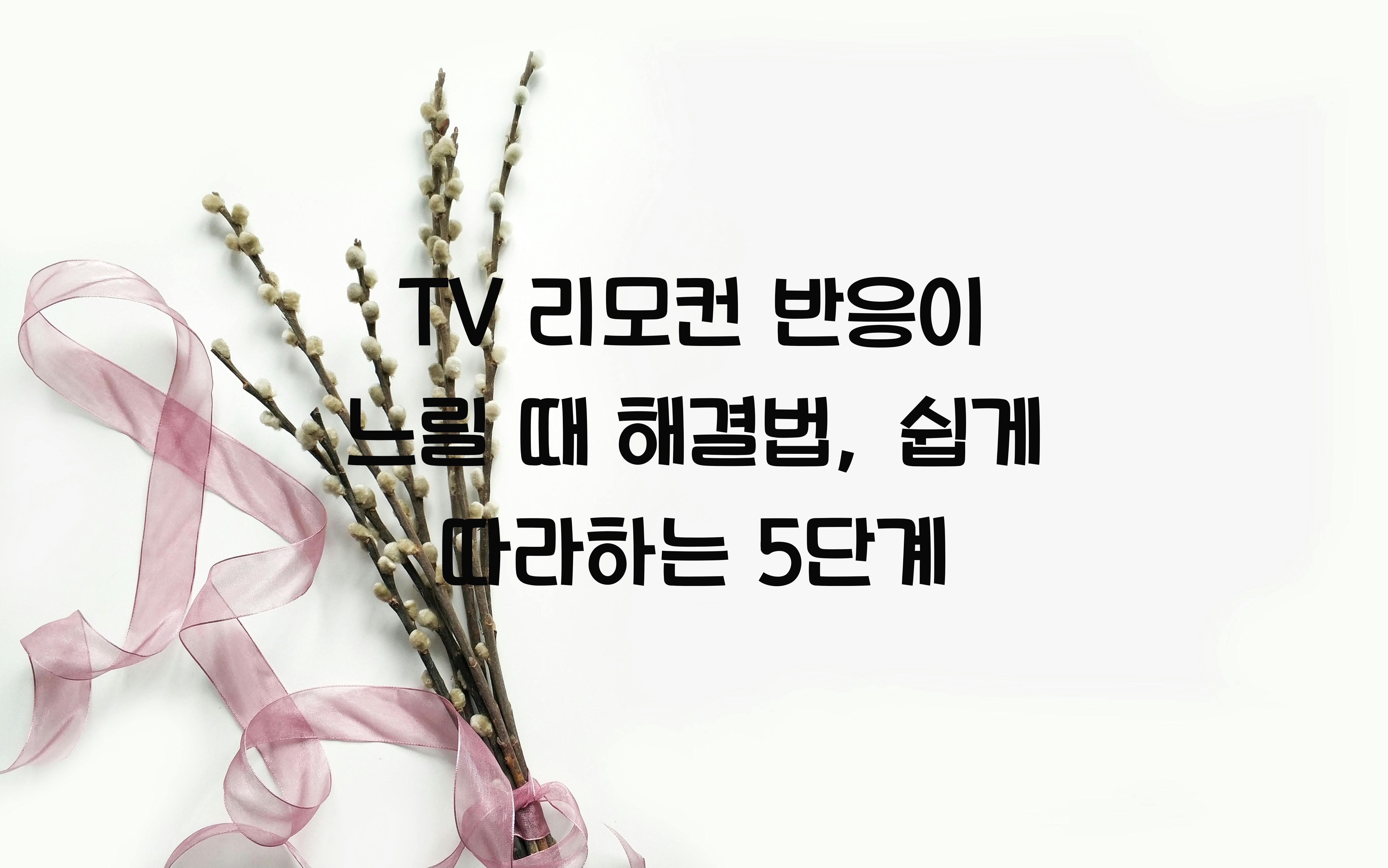 TV 리모컨 반응이 느릴 때 해결법
