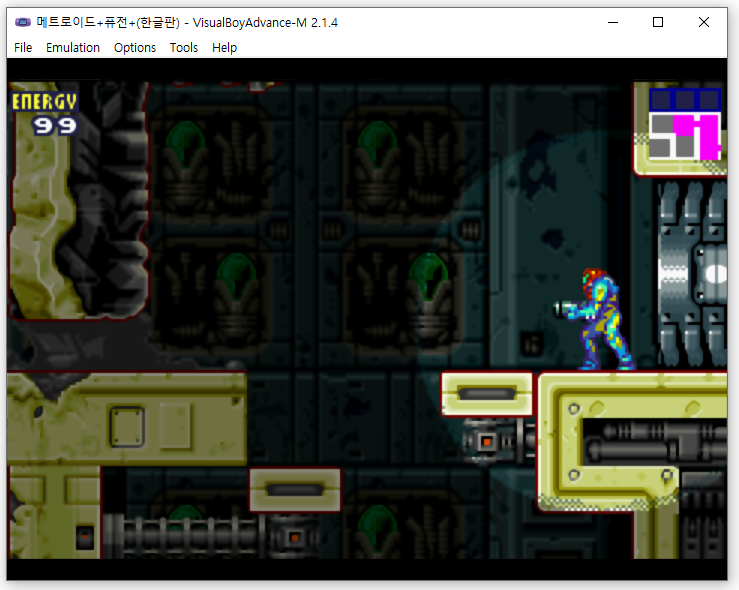 메트로이드 퓨전 gba 게임화면