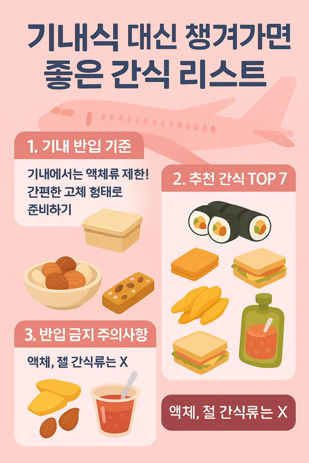 기내식 대신 챙겨가면 좋은 간식 리스트 🍪✈️보안검색도 통과하는 스마트한 음식들!