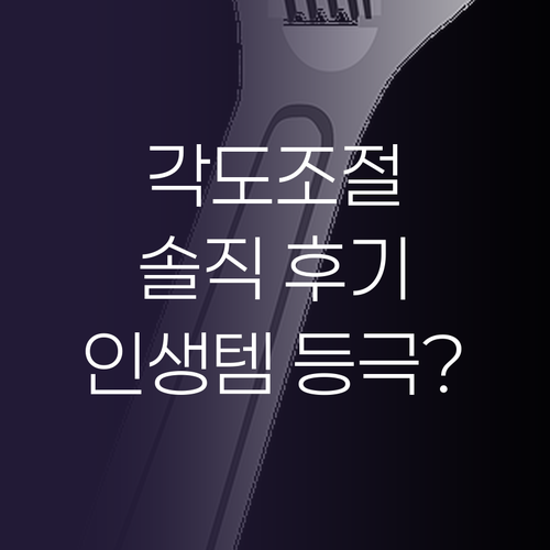 각도조절 거치대, 내돈내산 솔직 후기..