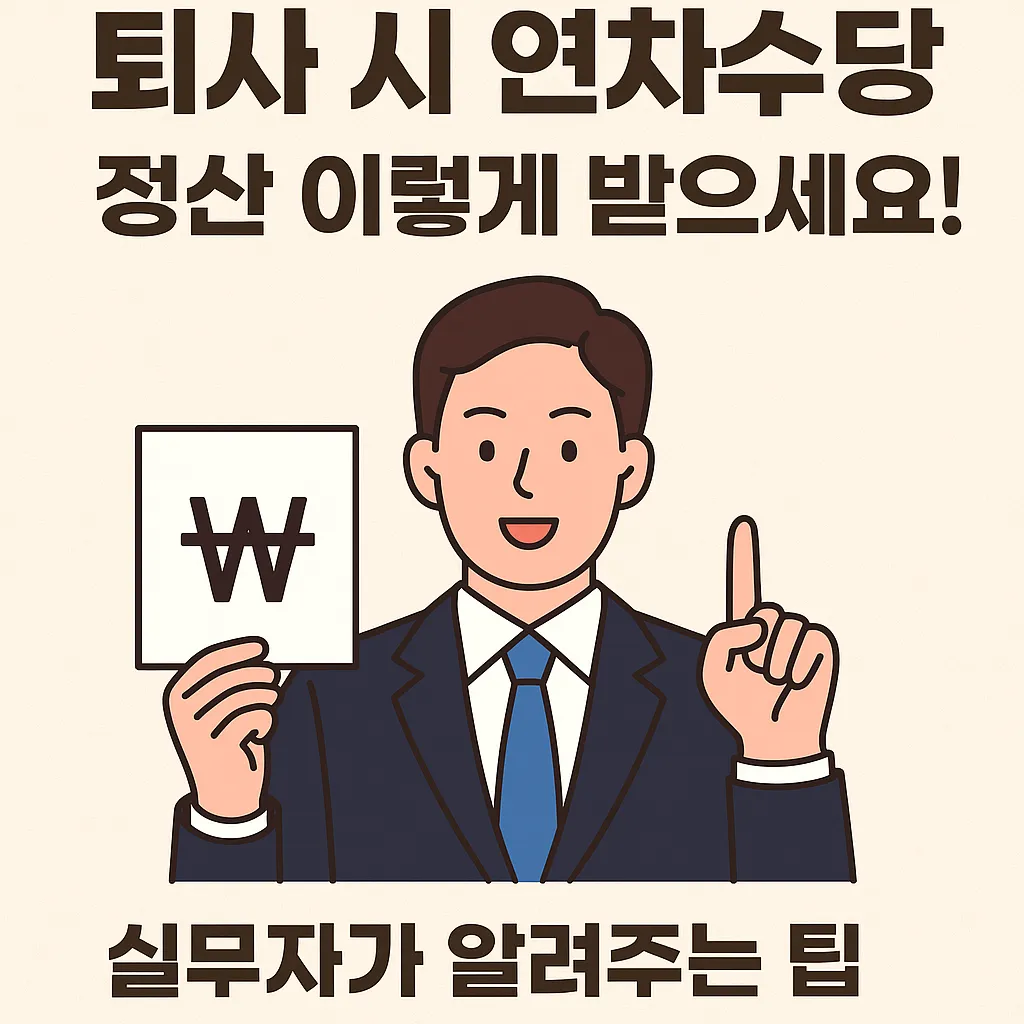 퇴사 전 연차수당 정산 방법