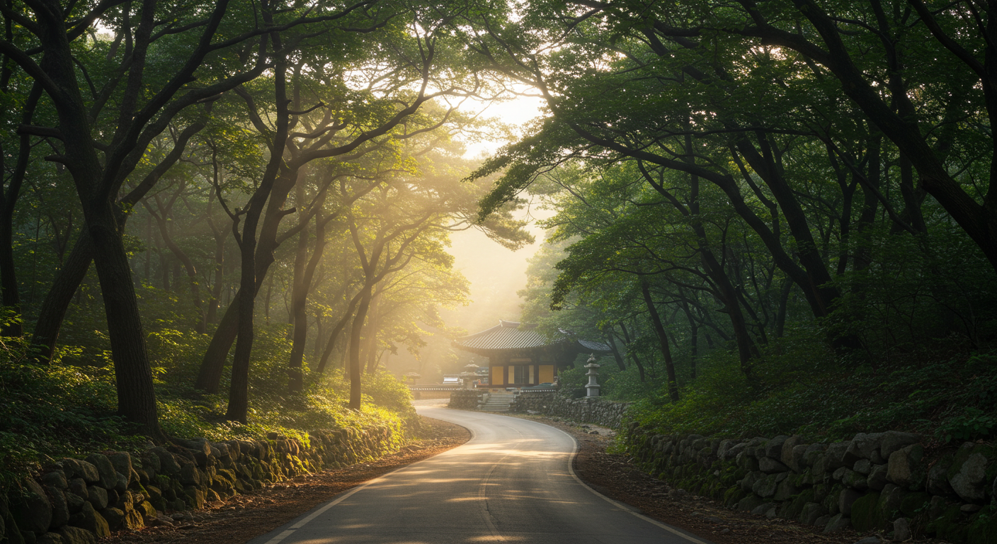 전남 해남 두륜산 대흥사 뒷길
