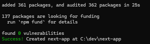 의존성 패키지 설치 완료
