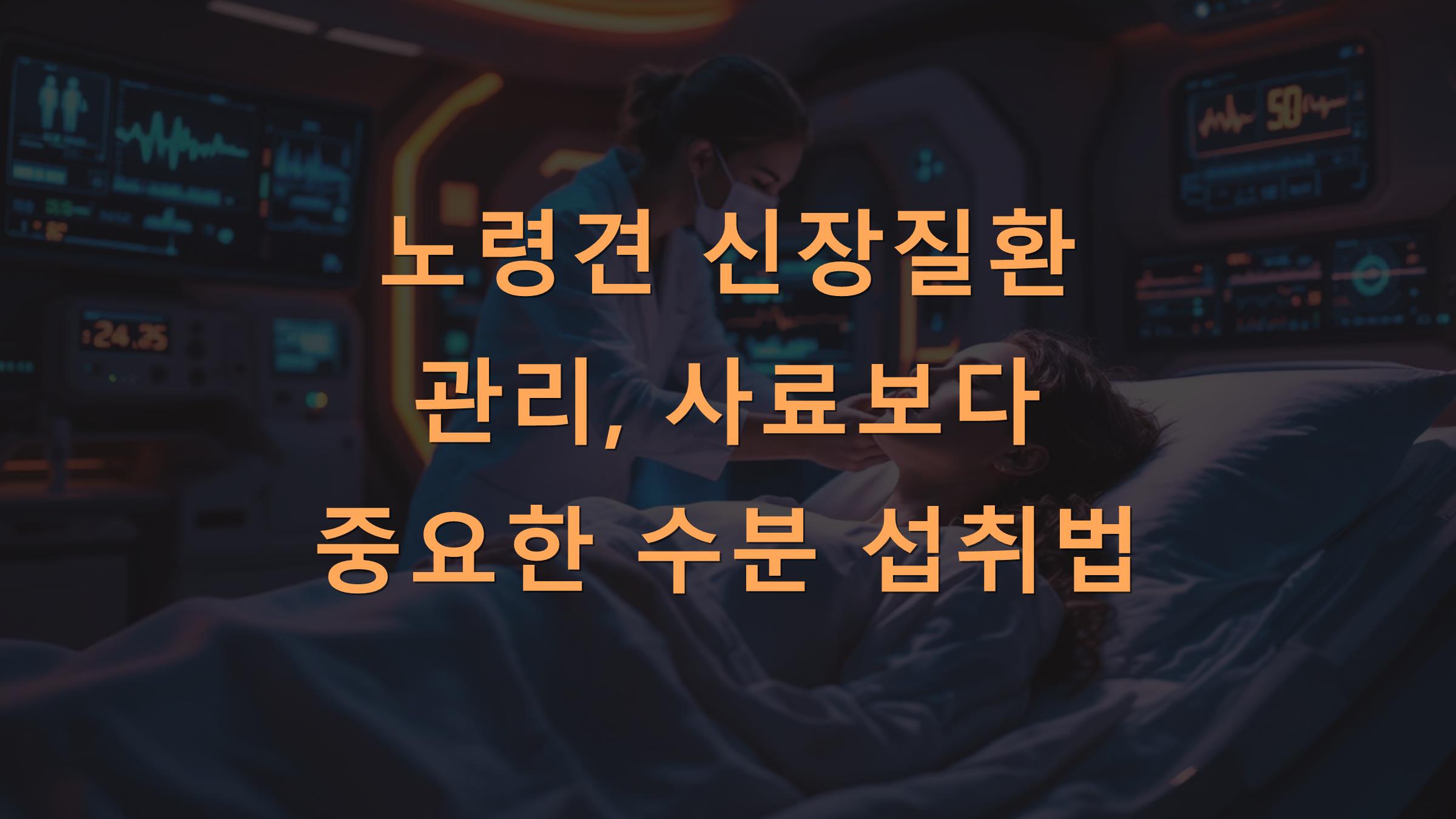 노령견 신장질환 관리, 사료보다 중요한 수분 섭취법