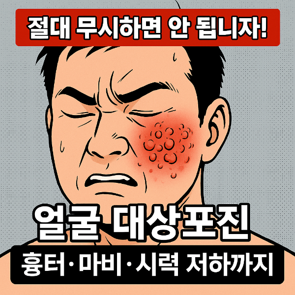 얼굴 대상포진 썸네일 이미지입니다.