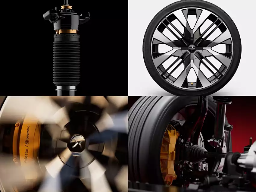 폴스타 4 듀얼 모터 퍼포먼스 팩의 주요 구성을 모았습니다.