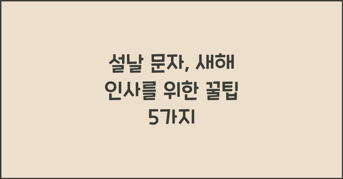 설날 문자
