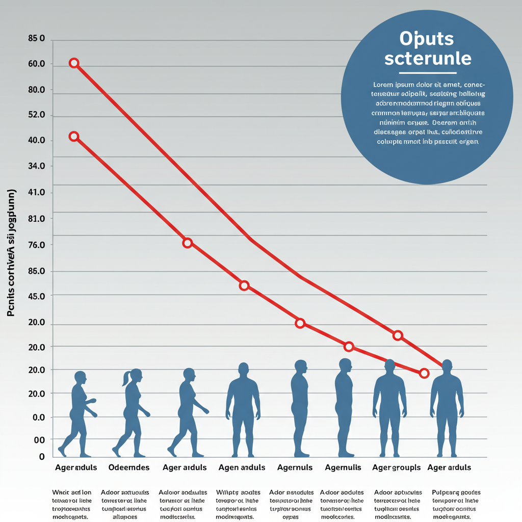연령별 근육 감소 그래프와 근감소증의 영향