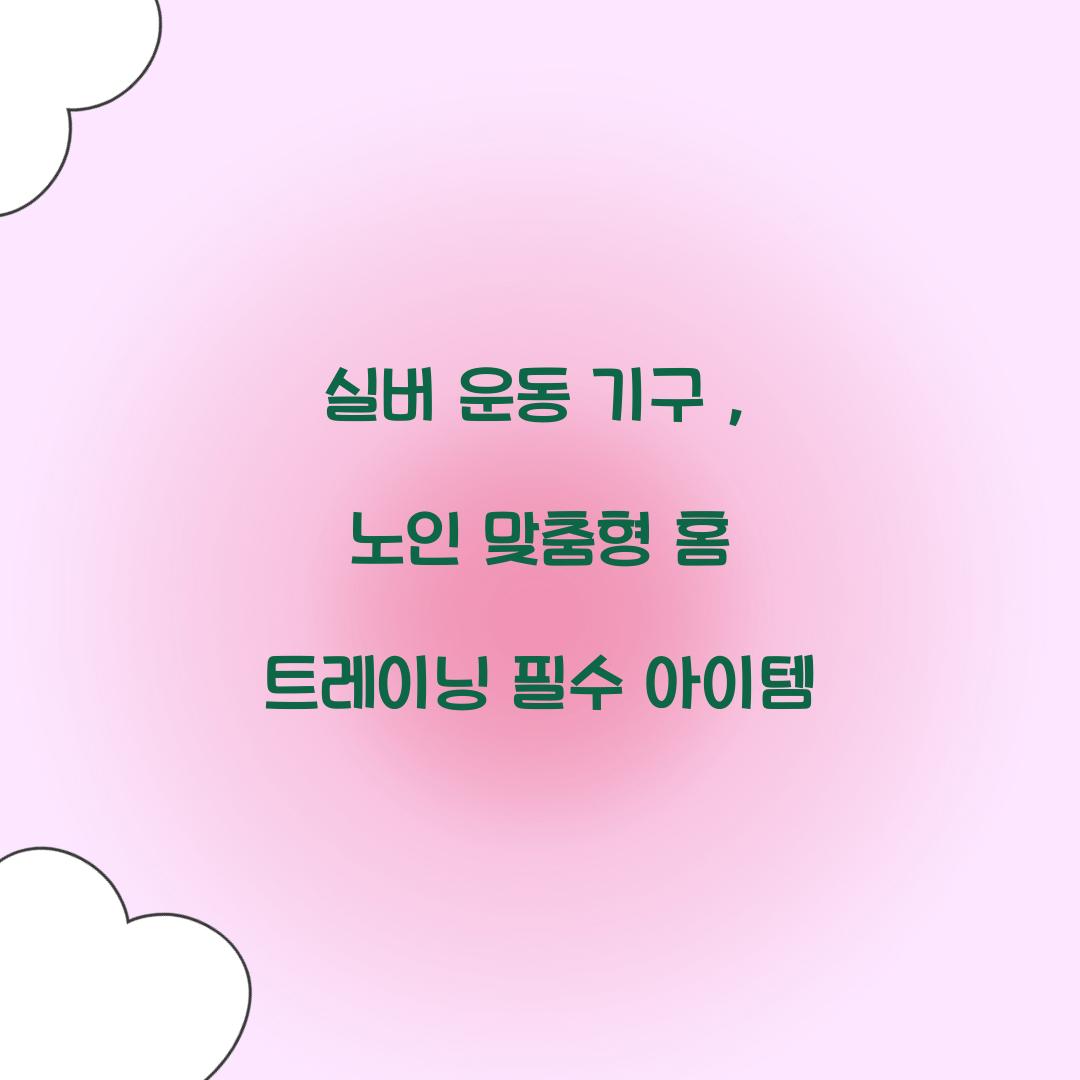 실버 운동 기구