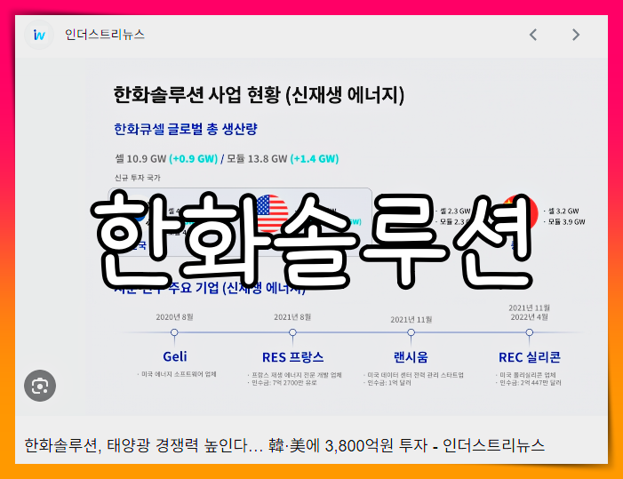 한화솔루션 배당금