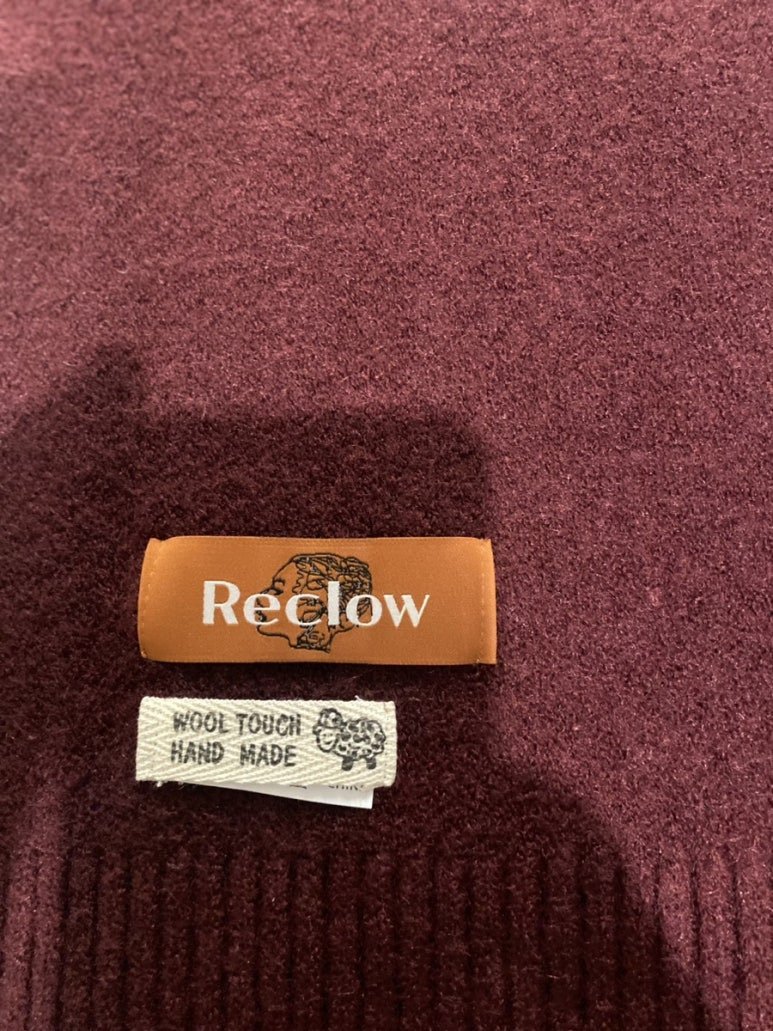 리끌로우(RECLOW)RC 울터치 니트 머플러 와인