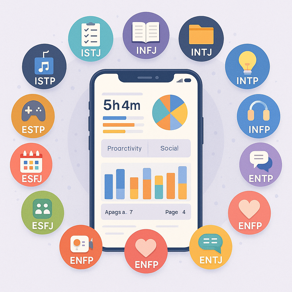 MBTI๋ณ ์ค๋งํธํฐ ์ฌ์ฉํจํด ์์ ๋ถ์ ๊ฐ์ด๋