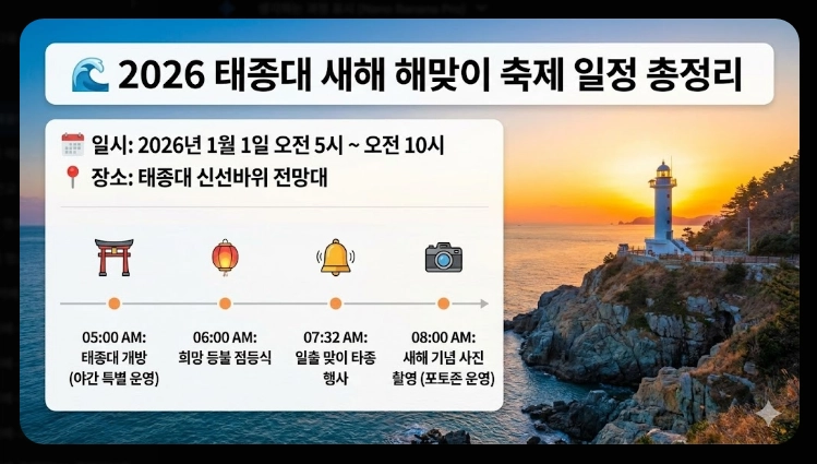부산 해돋이 명소 2026 BEST 10 총정리