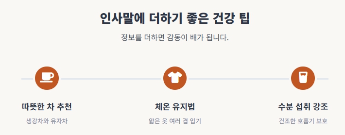 환절기 인사말