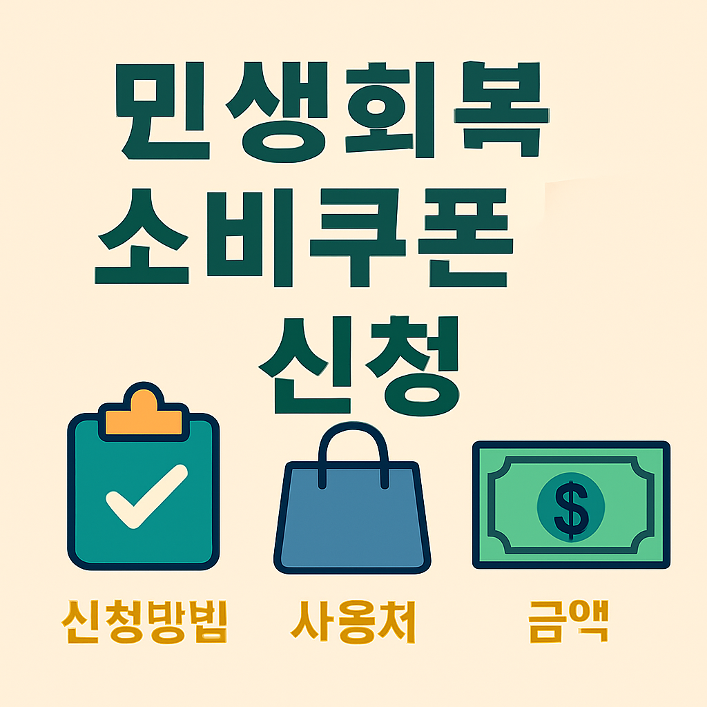 민생회복 소비쿠폰 지급 계획