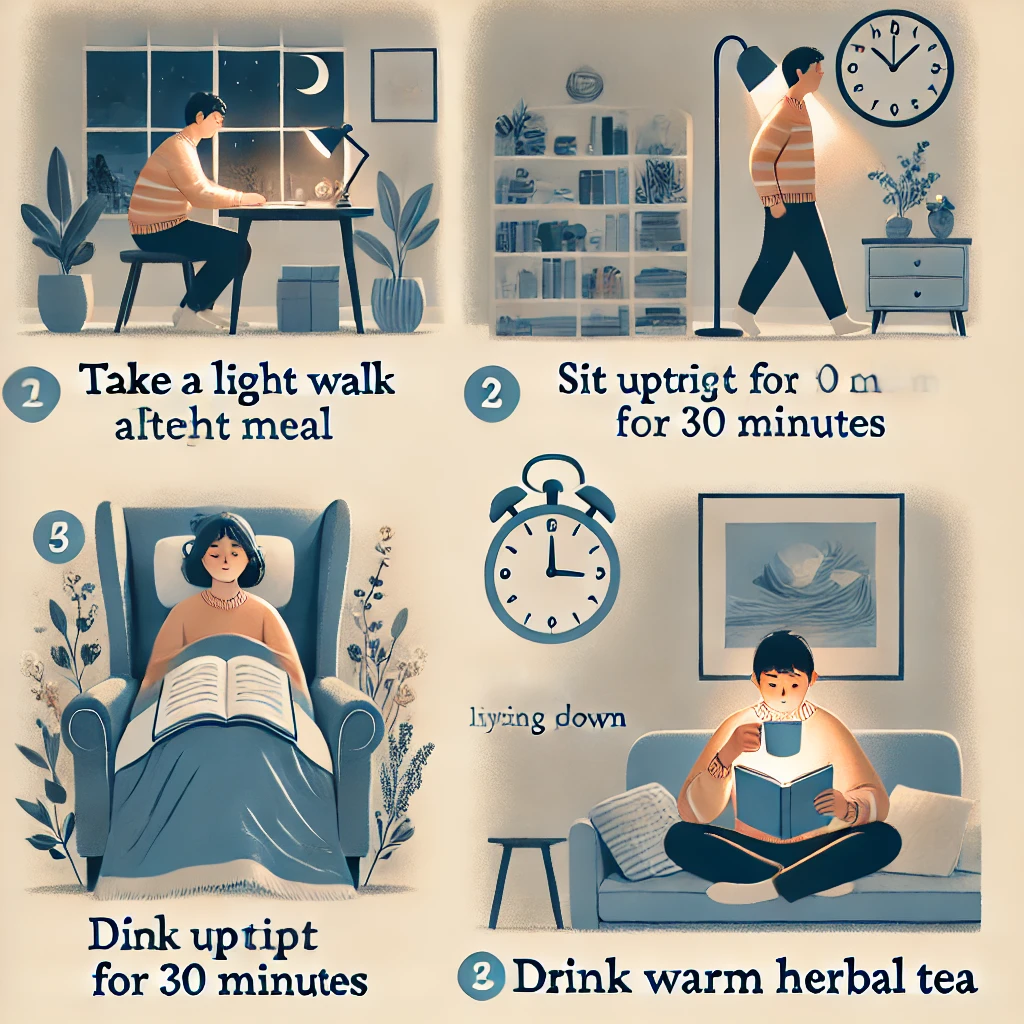 야식 후 소화를 돕는 간단한 습관