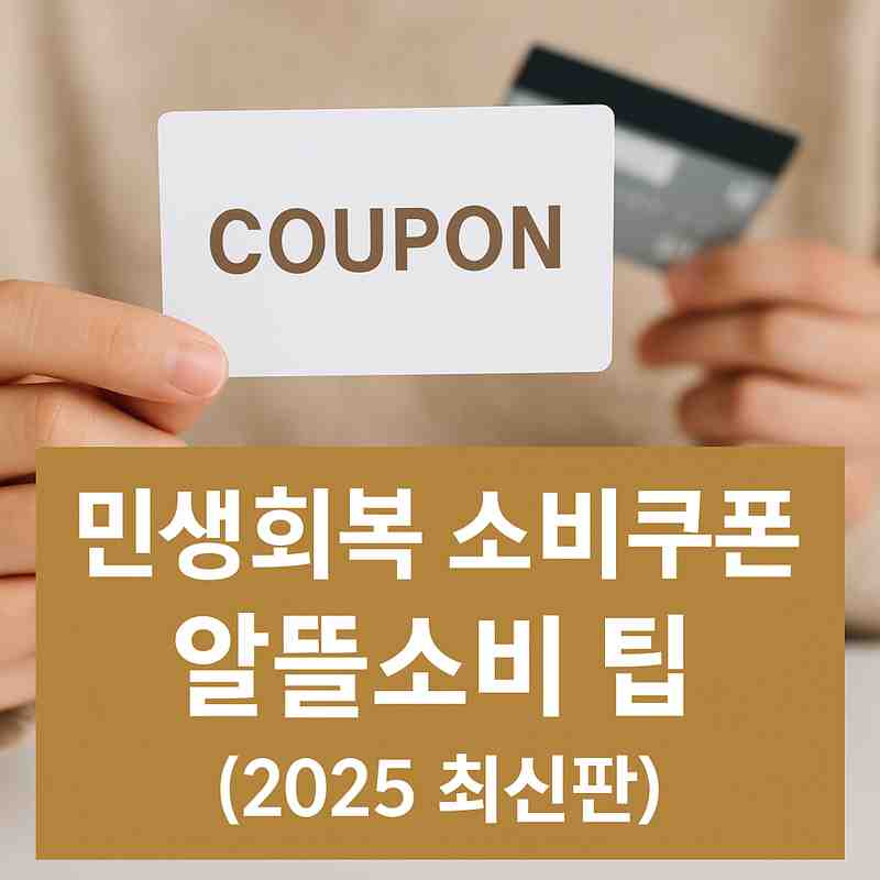 민생회복 소비쿠폰 알뜰소비 팁