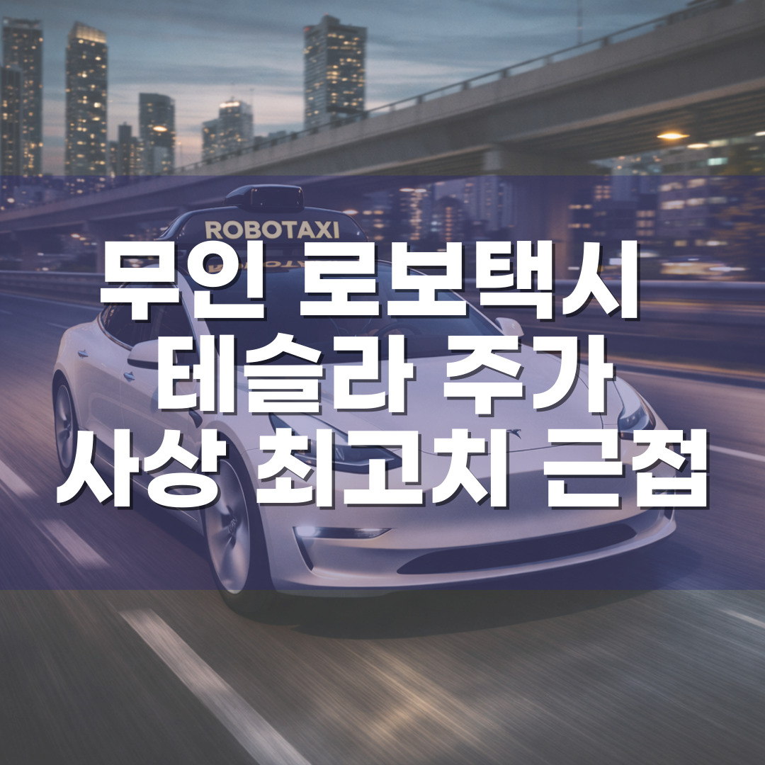 무인 로보택시 운행과 테슬라 주가 – 사상 최고치 근접, 기대와 주의 포인트 분석
