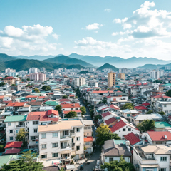 도심 속 저층 주택 밀집 지역의 주택 모습