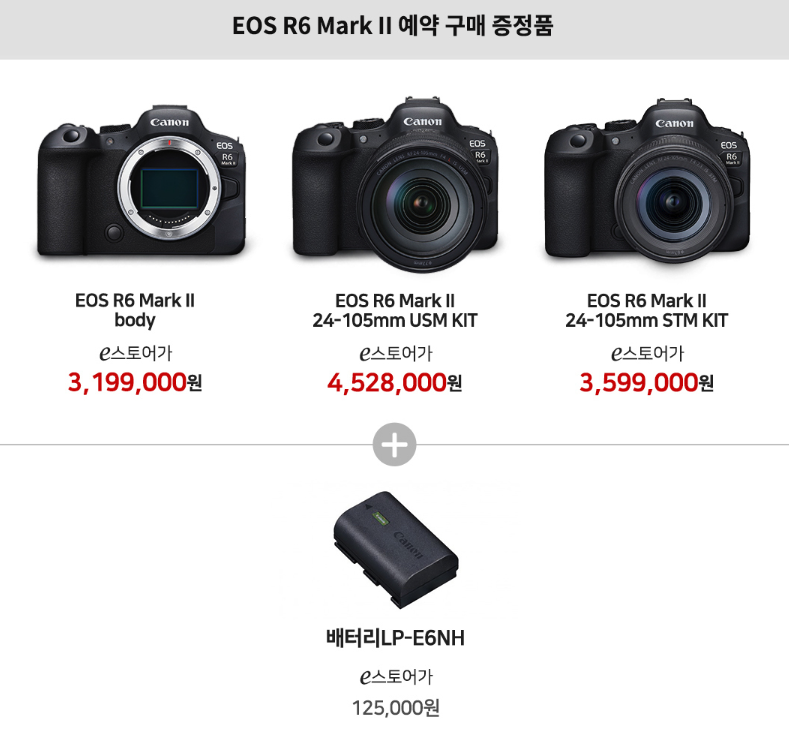 캐논 EOS R6 mark2 사전예약 헤택