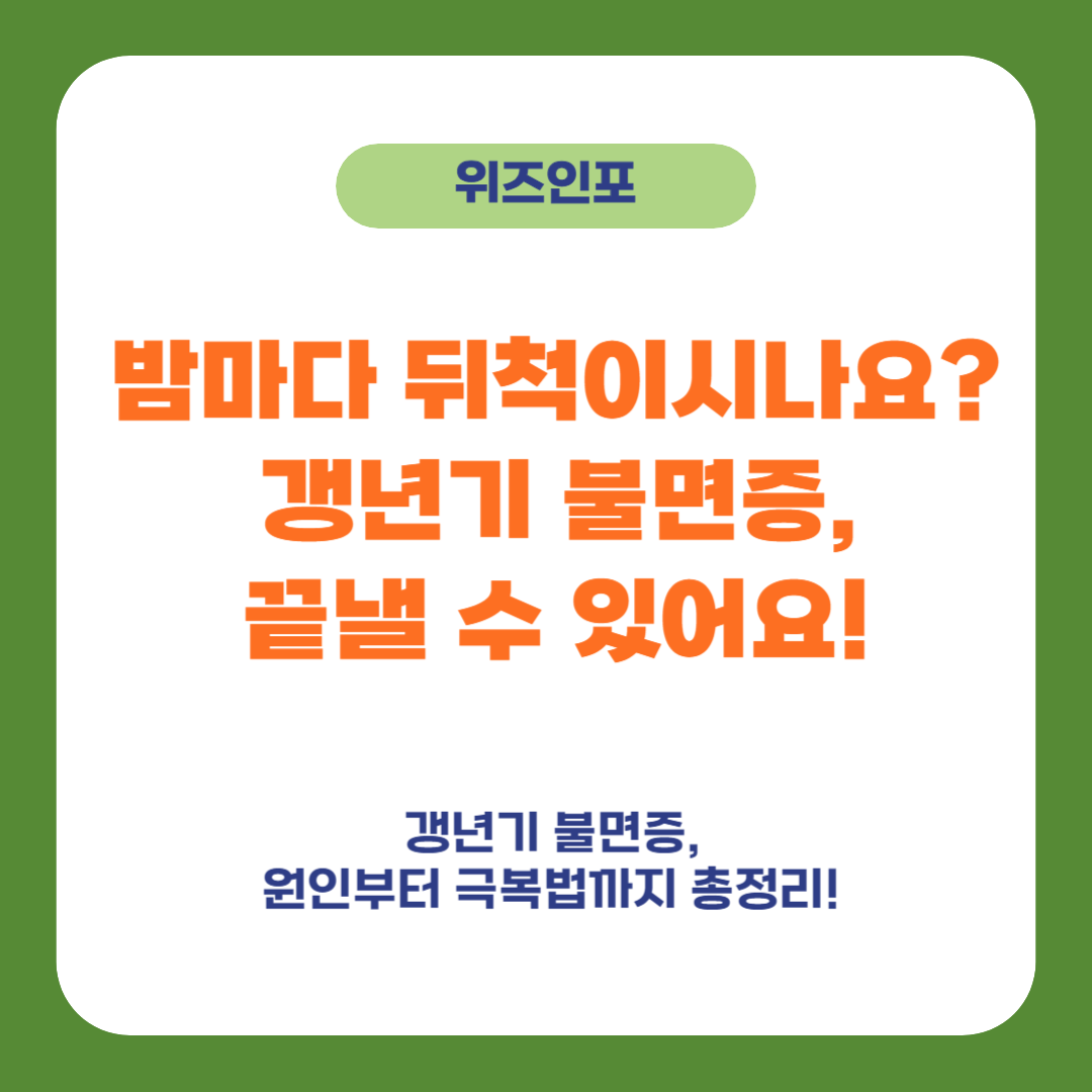 갱년기 불면증