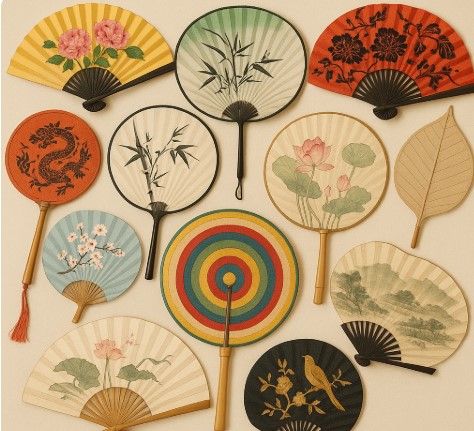 여러가지 부채 관련 그림
