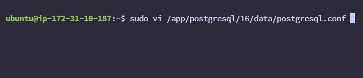 postgresql.conf 수정